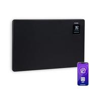KLARSTEIN Bansin Smart - Calefactor-convector eléctrico, Termostato Entre 5 y 50 °C, Pantalla LED, Pantalla táctil, Programable, Control por App, Potencia 1500 W, hasta 30 m², 68 x 44 x 11 cm, Negro