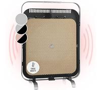 Klarstein Calefactor Infrarrojo 1300W, Panel Calefactor Infrarrojo para Casa, Portátil de Aluminio con Mármol Retenedor de Calor, Termostato, Protección Antihielo, Bajo Consumo
