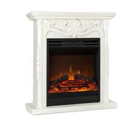 Klarstein Chimenea Electrica Bajo Consumo Pared, Estufa sin Leña de Interior, Chimeneas Electricas Decorativas 1800W, Llama LED, Chimenea Decorativa con Mando, Temporizador y Efecto Real Troncos