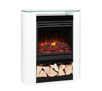 Klarstein Chimenea Electrica Pared, Estufa sin Leña de Interior, Chimeneas Electricas Decorativas 1800W, Llama LED, Chimenea Decorativa Falsa, Mando a Distancia, Temporizador, con Efecto Real Troncos