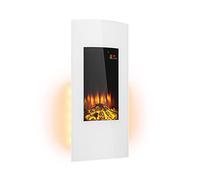 Klarstein Chimenea Electrica Pared, Estufa sin Leña de Interior, Chimeneas Electricas Decorativas 2000W, Llama LED, Chimenea Decorativa Falsa, Mando a Distancia, Temporizador y Termostato Ajustable