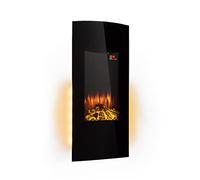 Klarstein Chimenea Electrica Pared, Estufa sin Leña de Interior, Chimeneas Electricas Decorativas 2000W, Llama LED, Chimenea Decorativa Falsa, Mando a Distancia, Temporizador y Termostato Ajustable