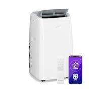 Klarstein Grandbreeze Aire Acondicionado Portátil - 14,000 BTU, cubre hasta 65 m², control remoto y app, 3 en 1: enfría, deshumidifica y ventila silencioso, kit para ventana, Blanco