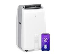 Klarstein Grandbreeze Aire Acondicionado Portátil - 16,000 BTU, cubre hasta 82 m², control remoto y app, 3 en 1: enfría, deshumidifica y ventila silencioso, kit de ventana, Blanco
