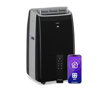 Klarstein Grandbreeze Aire Acondicionado Portátil - 16,000 BTU, cubre hasta 82 m², control remoto y app, 3 en 1: enfría, deshumidifica y ventila silencioso, kit de ventana, Negro