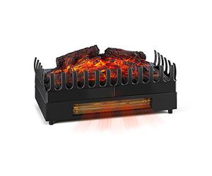 Klarstein Kamini - Chimenea eléctrica, Chimenea Decorativa, Imitación de Llamas, Iluminación Independiente, Ideal Chimenea electrica Pared, 45 x 22 x 23 cm, Negro