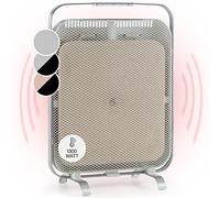 Klarstein Radiador Electrico Bajo Consumo con Panel de Infrarrojos 1300W para Casa, Estufa Portátil de Aluminio con Mármol para Retención de Calor, Calefactor Baño con Termostato, Anticongelante