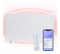 KLARSTEIN Radiador Electrico Bajo Consumo Infrarrojos, Estufa Pared 750W, App y WiFi, Detección Ventana Abierta, Temporizador, IP24, Emisor Termico, Radiadores Bajo Consumo Electricos sin CO2