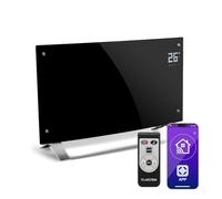 Klarstein Radiadores Bajo Consumo Electricos, Estufa Electrica de 2000 W con Patas de Aluminio, Radiador Electrico Silencioso, Portátil y Delgado, Estufas con Panel para Pared y Termostato