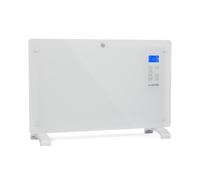 Klarstein Radiadores Bajo Consumo Electricos para Casa, Estufa Electrica de 2000W con Ruedas, Radiador Electrico Silencioso, Portátil y Delgado, Estufas con Panel para Pared, Pantalla y Termostato