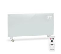Klarstein Radiadores Bajo Consumo Electricos para Casa, Estufa Electrica de 2000W con Ruedas, Radiador Electrico Silencioso, Portátil y Delgado, Estufas con Panel para Pared, Pantalla y Termostato