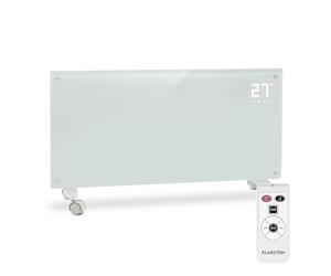 Klarstein Radiadores Bajo Consumo Electricos para Casa, Estufa Electrica de 2000W con Ruedas, Radiador Electrico Silencioso, Portátil y Delgado, Estufas con Panel para Pared, Pantalla y Termostato