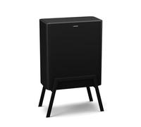 KLARSTEIN Yuma Cubos de Basura - 30L con Filtro de Olores, Cubo Interior Extraíble, Pulsador, Diseño Elegante, Contenedor de Cocina, Negro