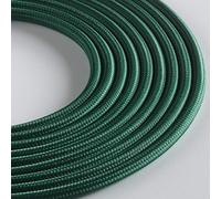 Klartext - Cable textil redondo para iluminación (3 x 0,75 mm, 3 m), color verde oscuro Máxima seguridad a prueba de golpes.