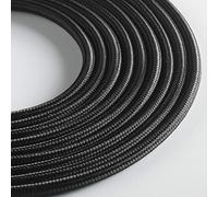 Klartext - Cable textil redondo para iluminación (3 x 0,75 mm, 5 m), color negro Máxima seguridad a prueba de golpes.