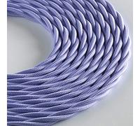 Klartext - Cable textil trenzado para iluminación (3 x 0,75 mm, 3 m), color lila Máxima seguridad a prueba de golpes.