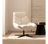 KLAST Butaca giratoria Poliéster Color Beige 86 cm x 75 cm