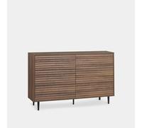 KLAST Cómoda Doble PB, MDF, melamina Color Nogal 85 cm x 120 cm