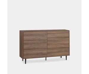 KLAST Cómoda Doble PB, MDF, melamina Color Nogal 85 cm x 120 cm