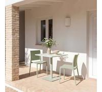 KLAST Silla de jardín Keir de Polipropileno, Verde, contemporánea, apilable, para Interior y Exterior, 41 x 81 Cm