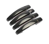 KLAUER Manija De Puerta Coche Embellecedores Adhesivos Para Manijas De Puerta De Coche Para OPEL Para Astra H 2004-2009 Para Astra J 2010-2015 Para Vauxhall(Carbon Look)