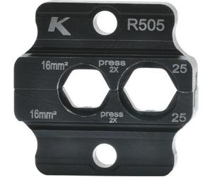 Klauke R504, accesorio para crimpadora, compatible con terminales/conectores para cable de tubo de 6-16 mm², versión estándar (R504)