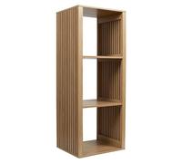 Klaus Estantería de madera (L x An x Al: 32 x 38,5 x 99 cm, Marrón, Diseño acanalado)