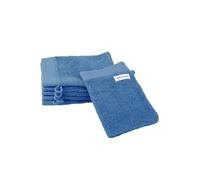 Klaus Herding GmbH TOM Tailor Guantes de baño, Juego de 6 Unidades, 16 x 21 cm, 100% algodón, de Rizo, con Colgador y Etiqueta con Logotipo, Color Azul