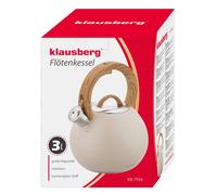 Klausberg hervidor de agua de acero inoxidable de 3 litros con silbato