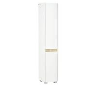 kleankin Armario Alto de Baño Columna Auxiliar de Baño de 5 Niveles con Estantes Ajustables Armario Multiusos para Ducha Aseo Dormitorio 30x33x165 cm Blanco