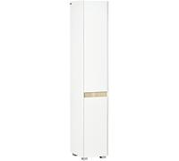 kleankin Armario Alto de Baño Columna Auxiliar de Baño de 5 Niveles con Estantes Ajustables Armario Multiusos para Ducha Aseo Dormitorio 30x33x165 cm Blanco