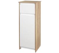 kleankin Armario Bajo para Baño Mueble Auxiliar de Madera con Cajón y Armario con 2 Estantes para Salón Dormitorio Cocina 32,6x30x90 cm Aosom España