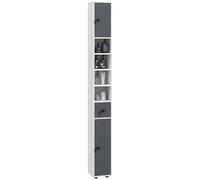 kleankin Armario de Baño Alto para Espacios Pequeños 20x20x180 cm Gris