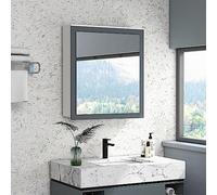 kleankin Armario de Baño con Espejo para Colgar 69x17x75,5 cm Blanco