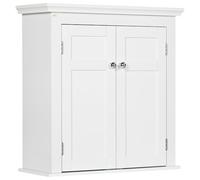 kleankin Armario para Baño de Pared Cierre Magnético 58x24x60 cm Blanco
