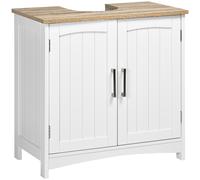 kleankin Armarios de Baño Mueble Pequeño Compacto Bajo Lavabo Madera Moderno 60x30x60 cm Blanco Aosom España