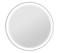 Kleankin espejo de baño con luces led ajustable ø60 cm espejo para baño redondo con antivaho función de memoria e interruptor táctil para salón entrada plata