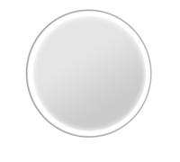 kleankin Espejo redondo luminoso LED de baño 80 cm mural con iluminación 3 colores interruptor táctil 46W Blanco plata Aosom España