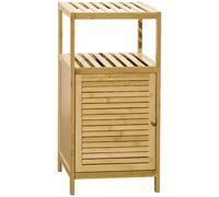 kleankin Estantería de Baño de Bambú con 1 Puerta 33x36,5x67 cm Natural