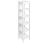 kleankin Estantería de Baño de Suelo de 5 Niveles 30x30x140 cm Blanco