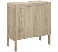 kleankin Mueble Bajo de Lavabo para Baño Compacto con 2 Puertas de Armario 60x30x70 cm