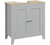 Kleankin mueble bajo lavabo mueble de baño con 2 puertas y estante ajustable armario de baño para lavabo con o sin pedestal estilo moderno 60x30x60 cm gris 30 cm