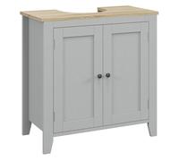 Kleankin mueble bajo lavabo mueble de baño con 2 puertas y estante ajustable armario de baño para lavabo con o sin pedestal estilo moderno 60x30x60 cm gris 30 cm