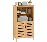 kleankin Mueble de Baño de Bambú Armario de Baño 50x29x92 cm Natural