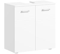 kleankin Mueble para Debajo del Lavabo de Pared Baño 60x30x62,5 cm Blanco