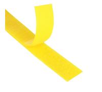 KLEBESHOP24 Cinta de belcro autoadhesiva, cinta de gancho y lazo autoadhesiva, hook y loop/amarillo, 20 mm x 3 m