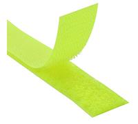 KLEBESHOP24 Cinta de belcro autoadhesiva, cinta de gancho y lazo autoadhesiva, hook y loop/amarillo neón, 20 mm x 3 m