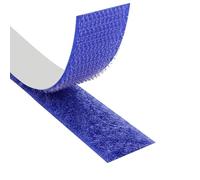 KLEBESHOP24 Cinta de belcro autoadhesiva, cinta de gancho y lazo autoadhesiva, hook y loop/azul, 20 mm x 3 m