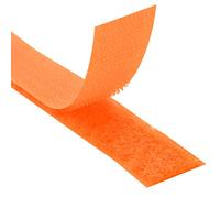 KLEBESHOP24 Cinta de gancho y bucle para coser, hook y loop, sin adhesivo/naranja, 20 mm x 3 m