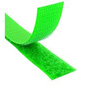 KLEBESHOP24 Cinta de gancho y bucle para coser, hook y loop, sin adhesivo/verde neón, 20 mm x 3 m